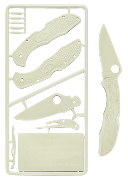 Spyderco PLKIT1 Delica 4 Plastic Kit For Children Ages 7+ Glow-In-The-Dark Plastic