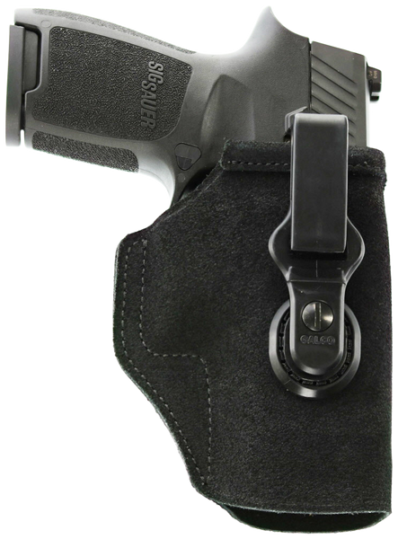 Galco TUC854B Tuck-N-Go 2.0 IWB Black Leather UniClip/Stealth Clip Fits HK VP9 Ambidextrous