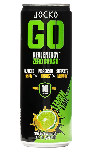 Jocko Fuel 29006 Lemon Lime Energy Drinks 12oz 12Pack