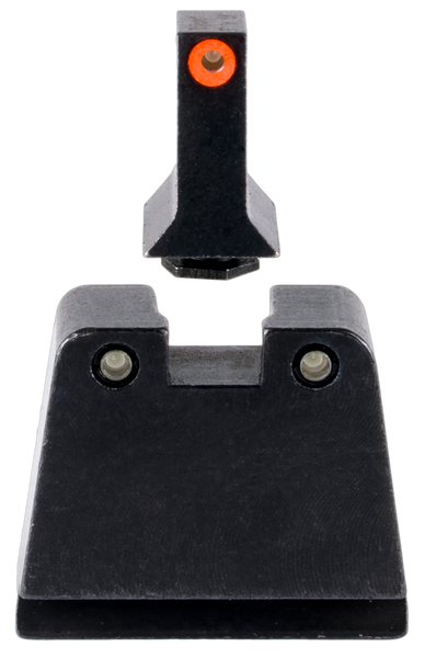 Trijicon GL243C601142 Suppressor/Optic Height Sights  Green/Tritium Orange Outline Front Sight-Green/Tritium Black Outline Rear Sight Glock 42/43/43X Slim Frame