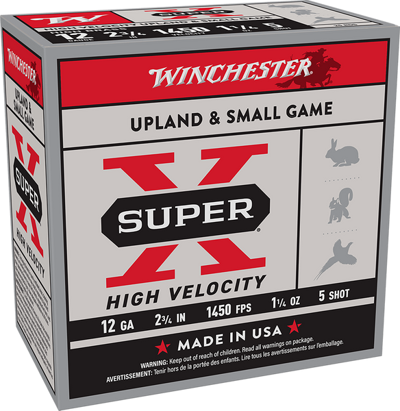 Winchester Super-x 12ga 2.75" - 1-1/4oz #5 1450fps 25rd 10bx/c