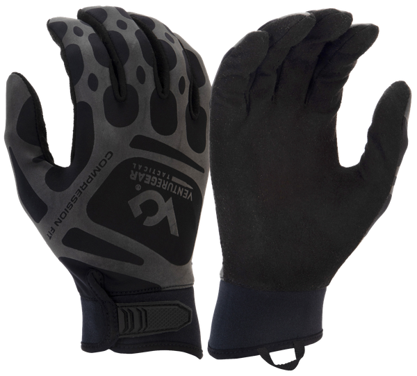 Pyramex VGTG10BM Compression Training Black Synthetic Leather Medium Hook & Loop