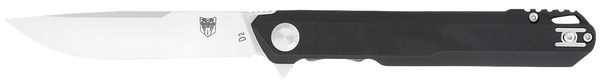 CobraTec Knives CTMONBLK Monarch  3.50" Folding Plain Satin D2 Steel Blade, 4.75" Black G10 Handle