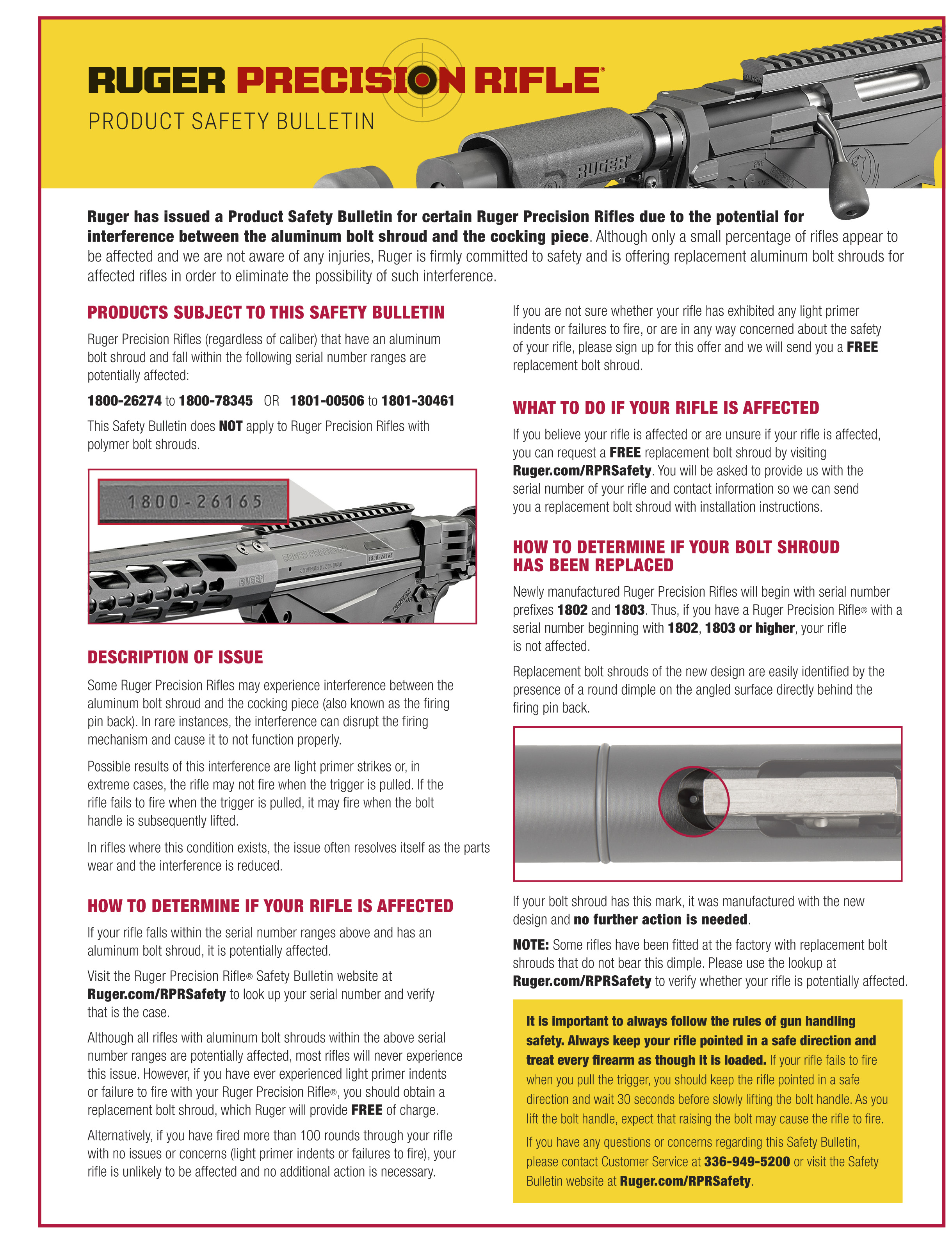 Ruger Precision Rifle Safety Bulletin - Abide Armory