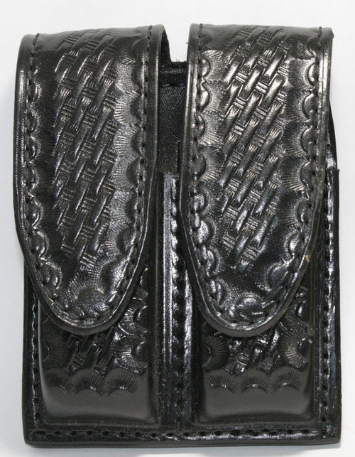 Gould & Goodrich Leather Basketweave Magazine Pouch Holds (2) Double Stack Mags Abide Armory