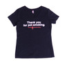 Thank You For Pot Smoking Black V-Neck - X-Small