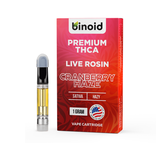 THCA Live Rosin Vape Cartridge - Cranberry Haze
