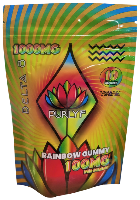 Purlyf Delta 8 Gummies - Rainbow 1000mg