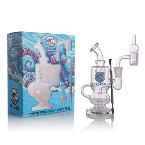 Dab Rig Set up with Tools for Dabbing