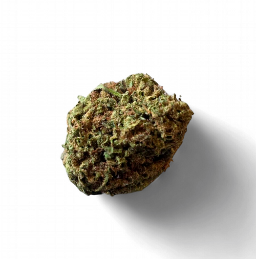 1oz jar of premium Bubblegum Gelato THCA Flower (32.43% THCA) from GreenRX™ Madison showing dense, trichome-rich buds.