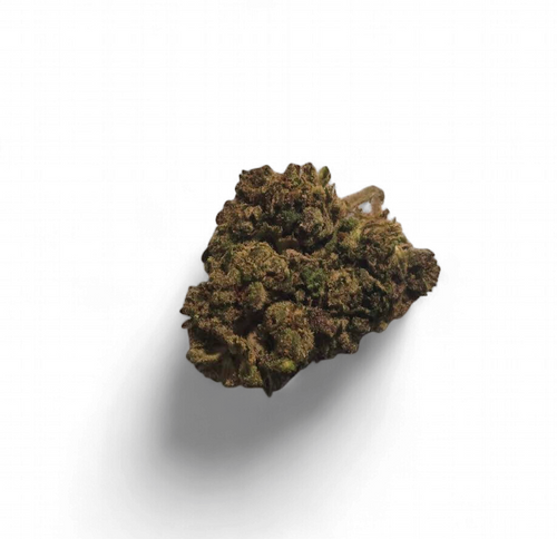 One ounce bag of premium Gelato Punch THCA hemp flower with dense green buds showing rich berry and blueberry terpene profiles at GreenRX Madison dispensary.