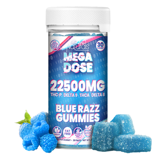 Mega Dose Blue Razz THC Gummies 22500mg Madison WI