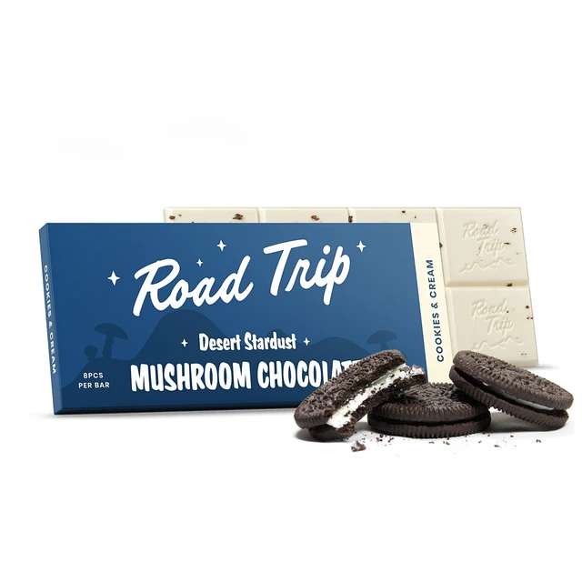 Cookies and cream mushroom chocolate bar in the Madison WI mushroom edibles category at GreenRX
