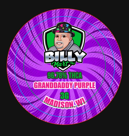 Indulge in the Rich, Soothing Experience of BillyMart™ Granddaddy Purple 3g THCA Sugar Wax