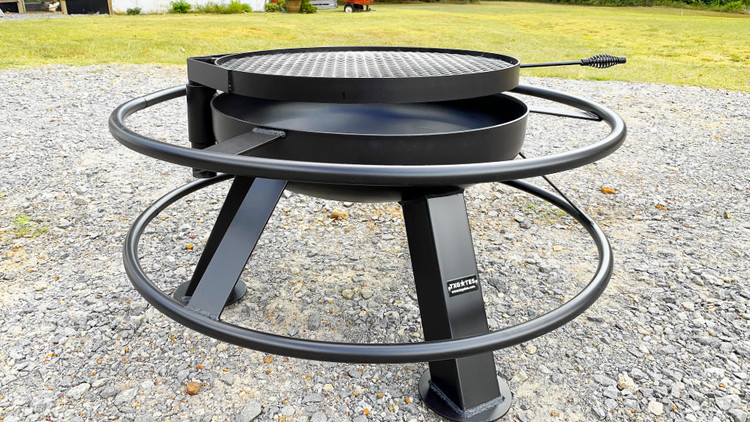 42" Tall Fire Pit with Grill Top