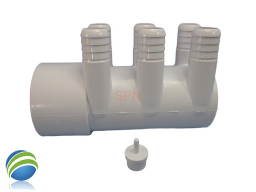 Manifold Hot Tub Spa Part 2" slp x End x (6) 3/4" Dead End Water How To Video
This manifold does come with a single plug in case you need to plug a barb on this manifold..