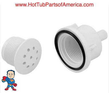 Air Injector, Top Flo, 3/8"b, Straight Body, White, Salt & Pepper Style