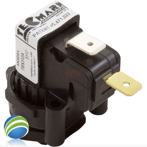 Air Switch, Tecmark, TBS 312, SPNO, 3A, Threaded, Momentary