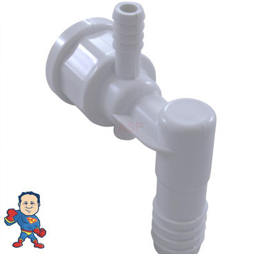 Jet Body, Pentair Euro, Air 3/8" barb x Water 3/4" barb, Ell Style