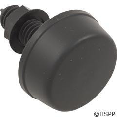 Air Button, Herga, Mushroom, 13/16"hs, 2"fd, Thd, Black