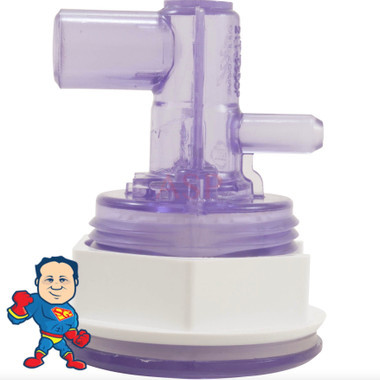 Jet Body, Waterway, Mini Storm, Air 3/8" Smooth Barb, Water 3/4" Smooth Barb, Threaded, Clear