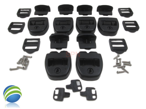 (6) Spa Hot Tub Cover Latch Strap Repair Kit & Key Hot Spring Caldera Video How To