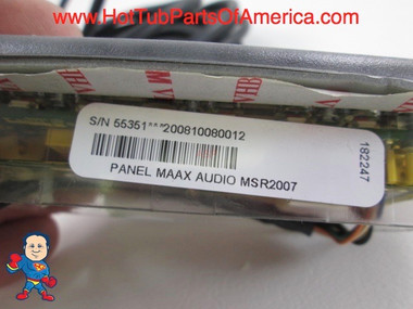 Balboa MAAX Spa Hot Tub Topside Audio Display 9 Button MSR 2007 Control