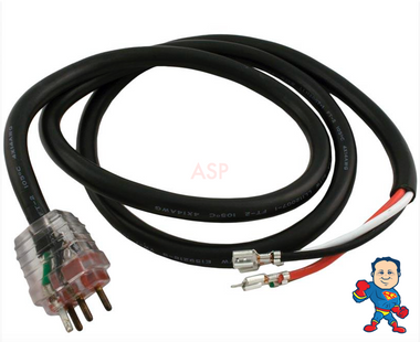 J&J Molded, Cable , Pump, 2 Speed, Molded, Clear, Lighted, 115V or 230V, 15Amp