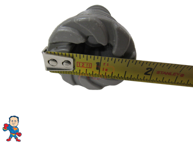 1 5/8" Face, Jet Assembly, Waterway, Ozone, Swirl Face, 1 1/4 to 1 1/2" Hole Size, 3/4" Barb, Gray