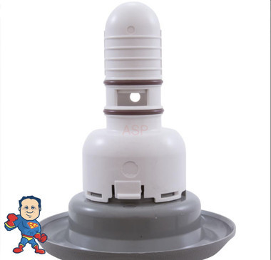 Jet Internal, Waterway, Whirlpool, 5" face diameter , Fixed, 5 Scallop, Gray, Volcano, Full Off