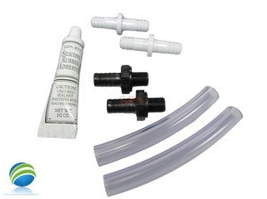 Dynasty Pump Barb Bleeder Connection Kit (2) 1/4" Mpt X 3/8" with Silicon Kit Waterway Pump Fittings