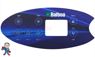 Overlay, Balboa, ML702, (3) Pumps, Light, Mode, Temp Up & Down