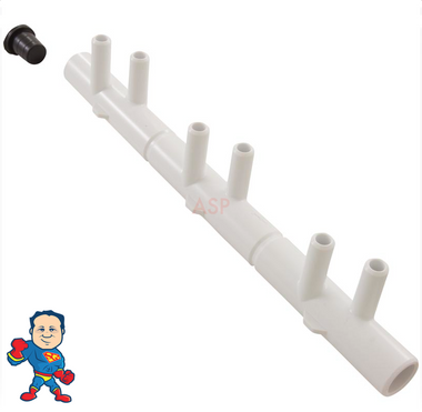 6 Way Tee Barb Coupler 3/4" Barb x 3/4" Barb with (2) 3/8" Barbs