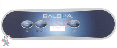 Overlay Only, 3 Button, E4, VL400, Topside, Balboa, Light, Temp, Jet
