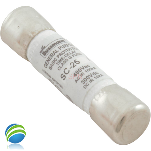 SC-25 Time Delay Buss Fuse, 25 Amp, SLC25