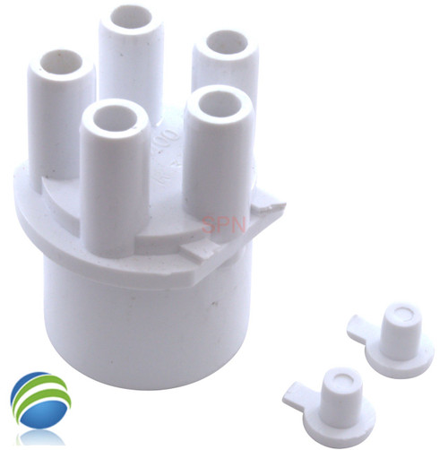 Transition Air Manifold 1" Spigot (5) 3/8" Barbs