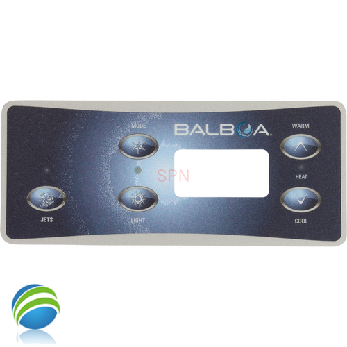 Overlay Sticker, Balboa VL701S and Serial Standard, 5 Button, 1 Jet No Blower
