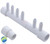 Air Manifold, 3/8" Barb, 6 Port, Flow Thru, 1/2" Slip