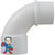 90 Elbow, Sweep, 1-1/2"slip x 1-1/2"spigot, Street x Slip