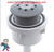 Air Injector, Top Flo, 3/8"b, Straight Body, Gray, Salt & Pepper Style