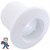Wall Fitting, Hydro Air, Hydro Jet, 2-9/16" Deep, 2-3/8" hole size, Long, White