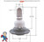 This illustration is of a similar jet but this jet does not have the scoop on the end so look at the measurements less the scoop..
