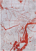 Louis De Poortere CITIES COLLECTION Amsterdam 9322 Orange Cut  Louis De Poortere CITIES COLLECTION Amsterdam 9322 Orange Cut