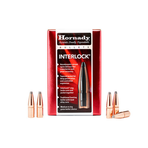 Hornady Interlock 30 Cal. (.308) FP 170 gr. Bullets, Box of 100 - 3060
