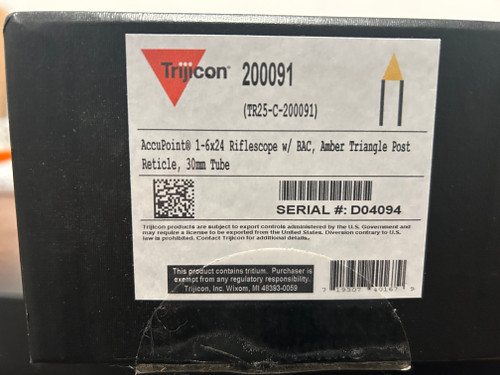 Trijicon AccuPoint 1-6x24 Amber Triangle Matte - BZTR25C200091 Trijicon AccuPoint 1-6x24 Amber Triangle Matte - BZTR25C200091