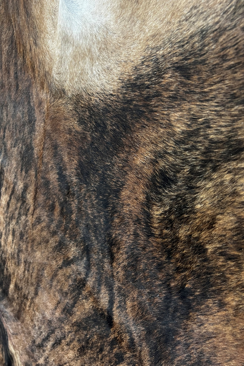 Brindle Faux Cowhide Brazilian Printed Hair on Hide Velvety Fabric