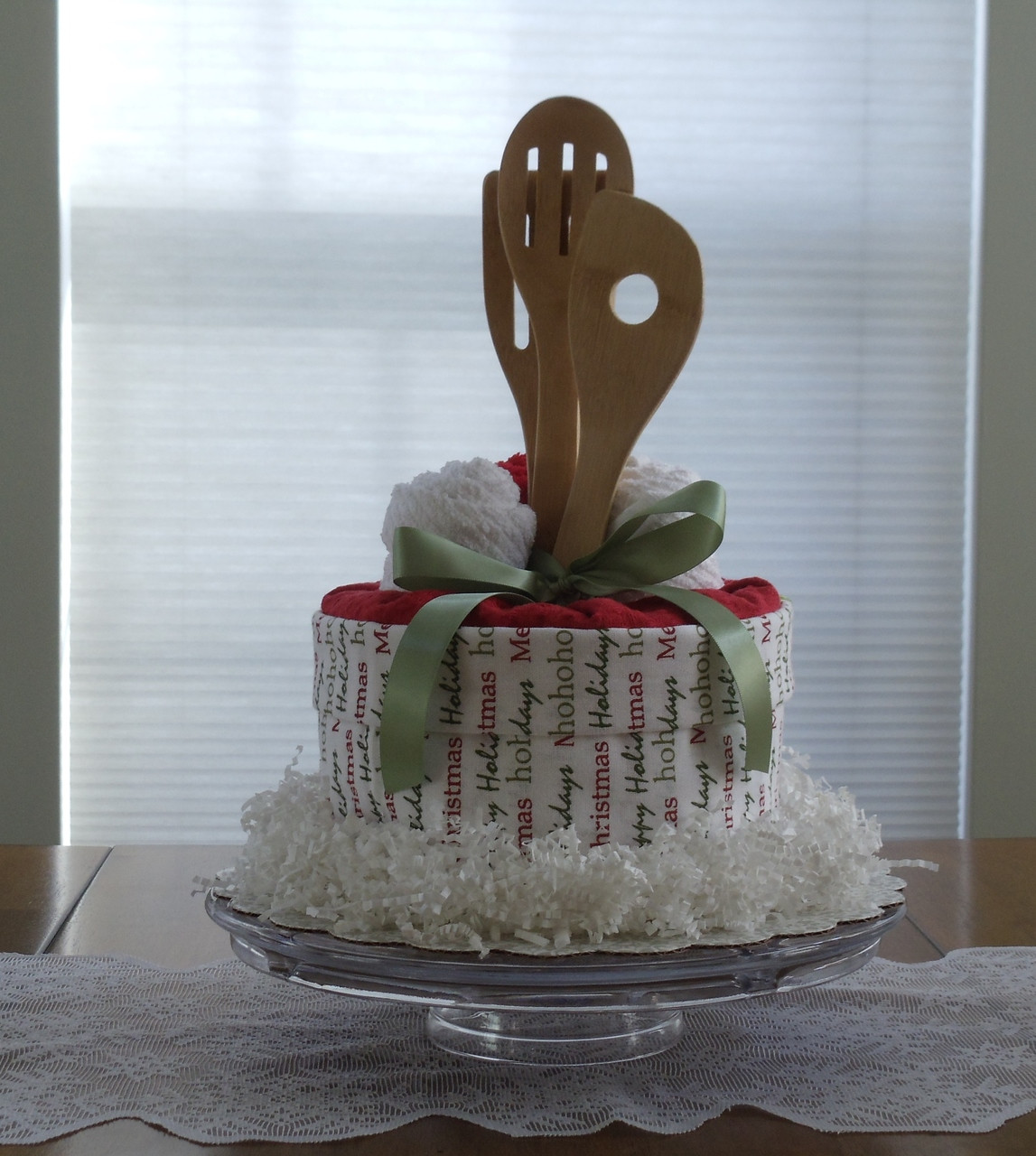 2-Tier Blue Towel Cake