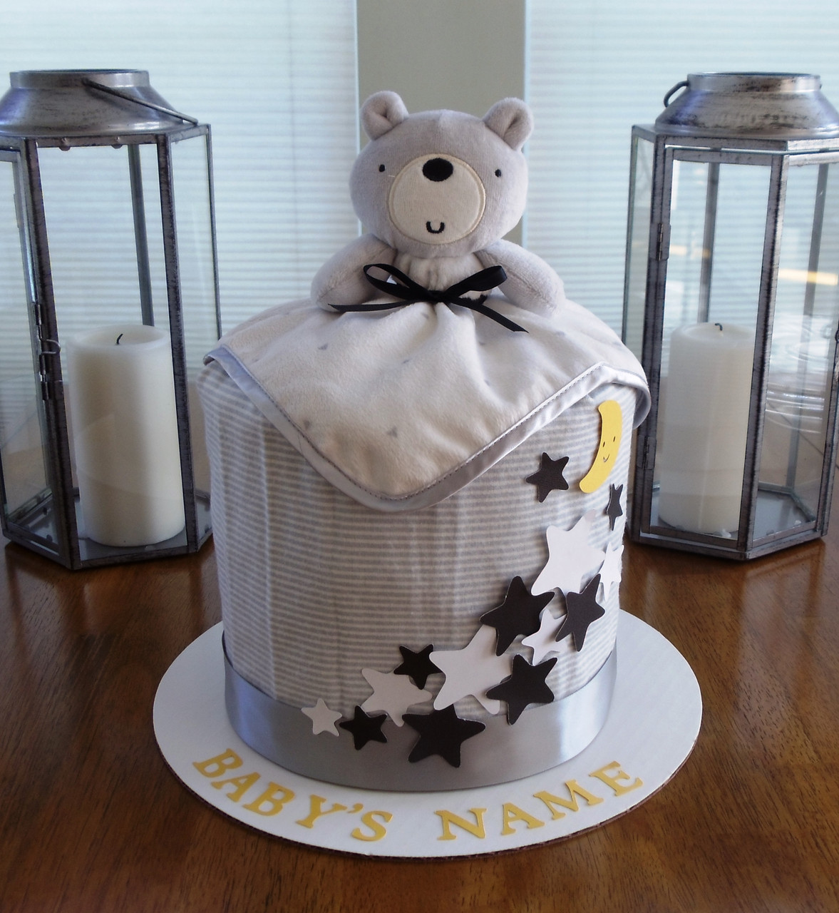 Unisex Eco Friendly Twinkle Bear Drip Diaper Cake Bountifuls Boutique