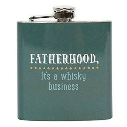 "Fatherhood, It's a whisky business" 6 oz hip flask