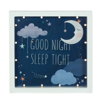 "Good Night Sleep Tight" LED box frame